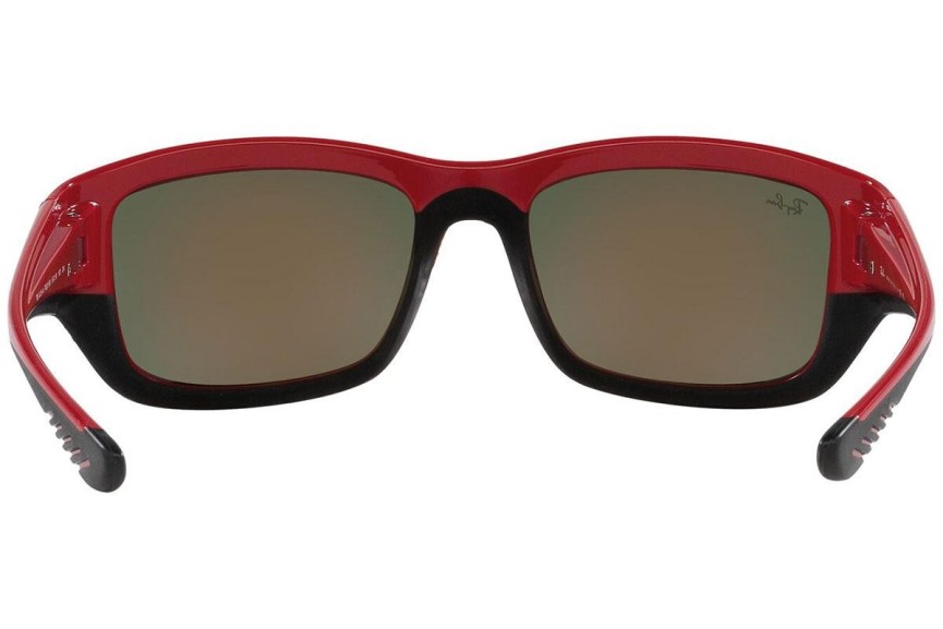 Okulary przeciwsłoneczne Ray-Ban RB4405M F6236Q Kwadratowe Czerwone