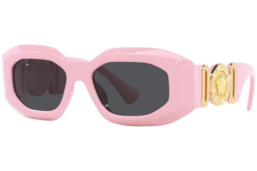 Okulary przeciwsłoneczne Versace Maxi Medusa Biggie VE4425U 544087 Prostokątne Różowe