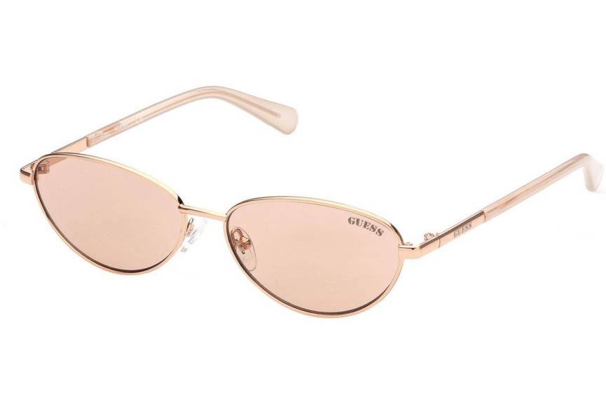 Okulary przeciwsłoneczne Guess GU8230 28E Owalne Złote