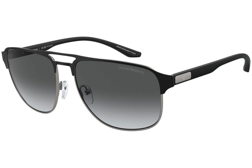 Слънчеви очила Emporio Armani EA2144 336511 Polarized Пилотни Черна