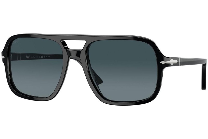 Okulary przeciwsłoneczne Persol PO3328S 95/S3 Polarized Pilotki (Aviator) Czarne