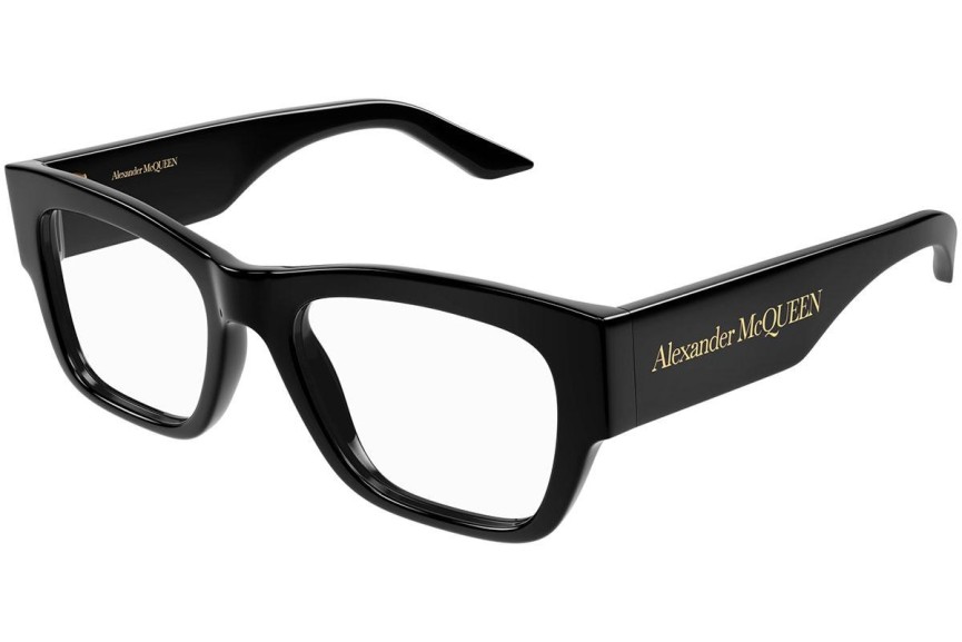 Okulary korekcyjne Alexander McQueen AM0436O 001 Prostokątne Czarne