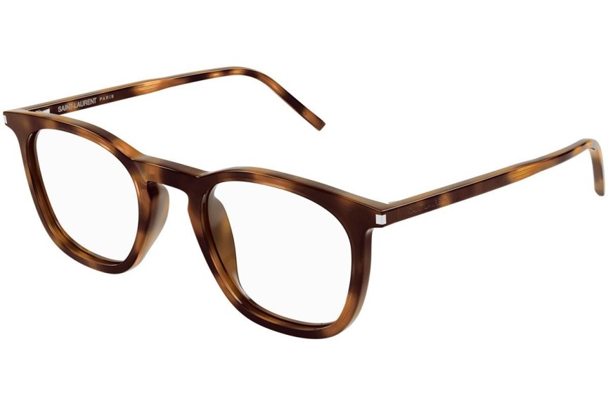 Okulary korekcyjne Saint Laurent SL623 OPT 003 blue-light [non-prescription] Okrągłe Havana