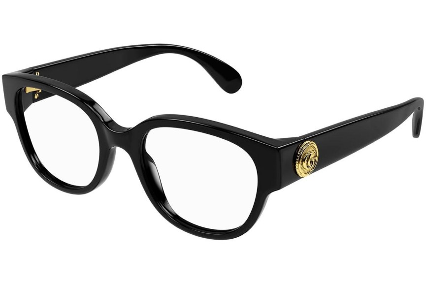 Okulary korekcyjne Gucci GG1411O 004 Owalne Czarne
