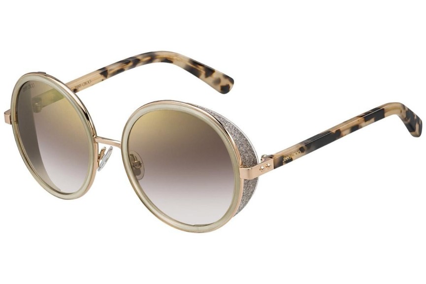 Okulary przeciwsłoneczne Jimmy Choo ANDIE/S J7A/NH Okrągłe Złote