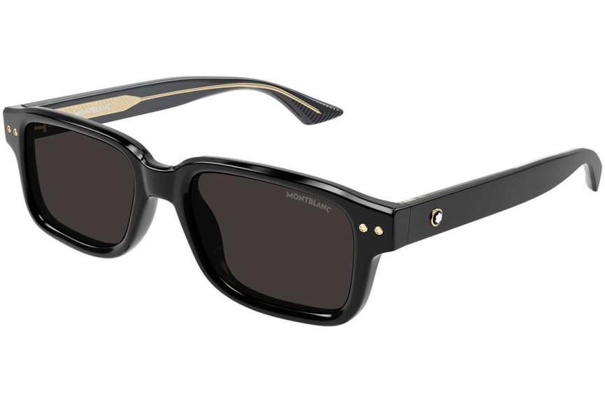 Okulary przeciwsłoneczne Mont Blanc MB0286S 001 Prostokątne Czarne