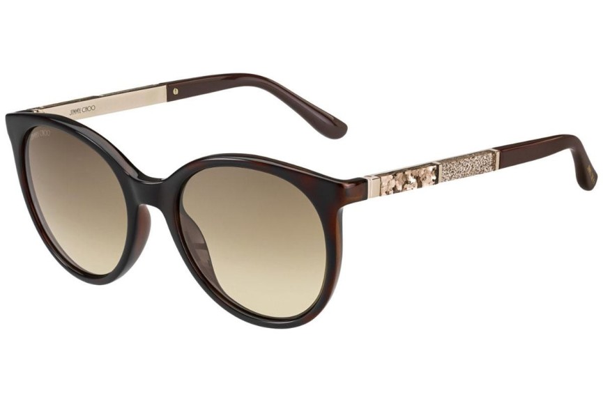 Okulary przeciwsłoneczne Jimmy Choo Erie/S 9N4/HA Kwadratowe Havana