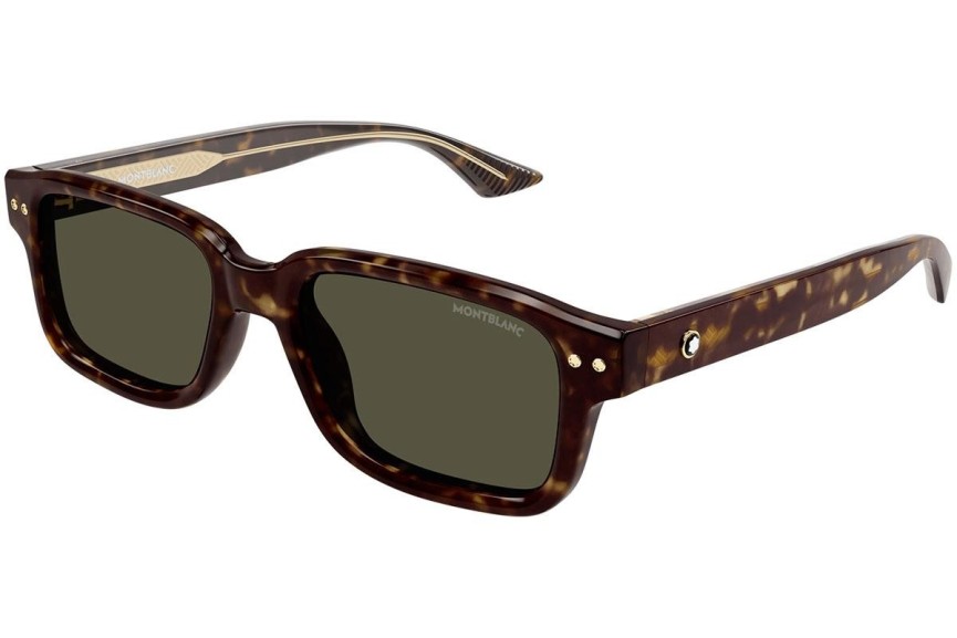 Okulary przeciwsłoneczne Mont Blanc MB0286S 002 Prostokątne Havana