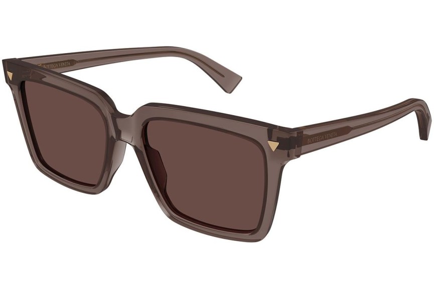 Okulary przeciwsłoneczne Bottega Veneta BV1254S 003 Kwadratowe Brązowe