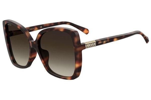 Okulary przeciwsłoneczne Jimmy Choo BECKY/F/S 086/HA Oversize Havana