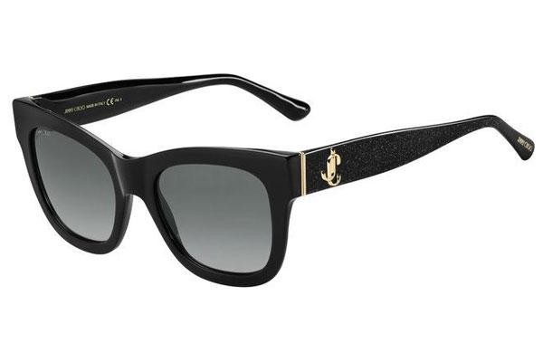 Okulary przeciwsłoneczne Jimmy Choo JAN/S DXF/9O Kwadratowe Czarne