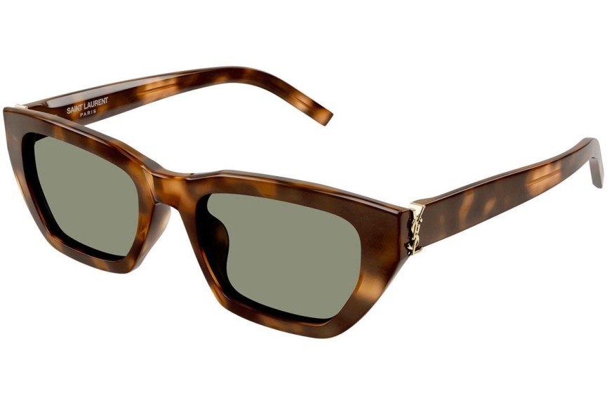 Okulary przeciwsłoneczne Saint Laurent SLM127/F 003 Kocie oczy Havana
