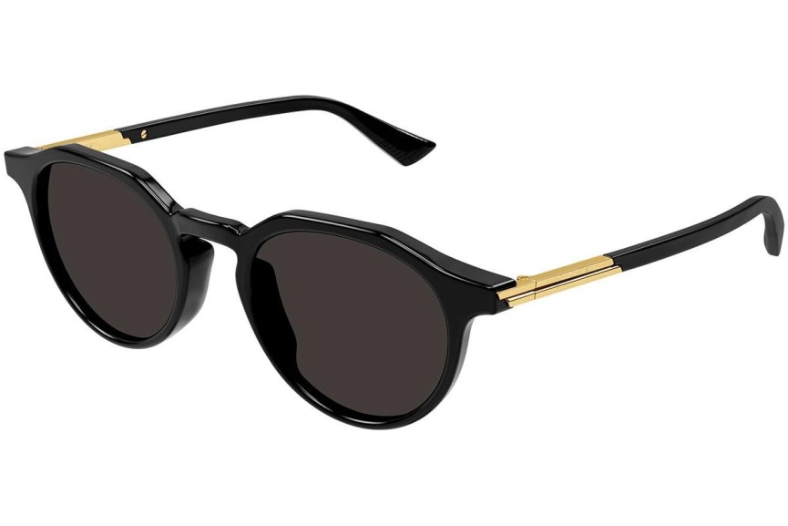 Okulary przeciwsłoneczne Bottega Veneta BV1260S 001 Okrągłe Czarne