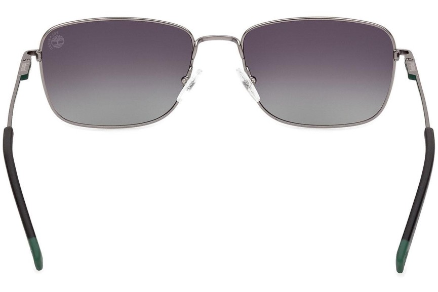 Okulary przeciwsłoneczne Timberland TB9338 09D Polarized Prostokątne Szare