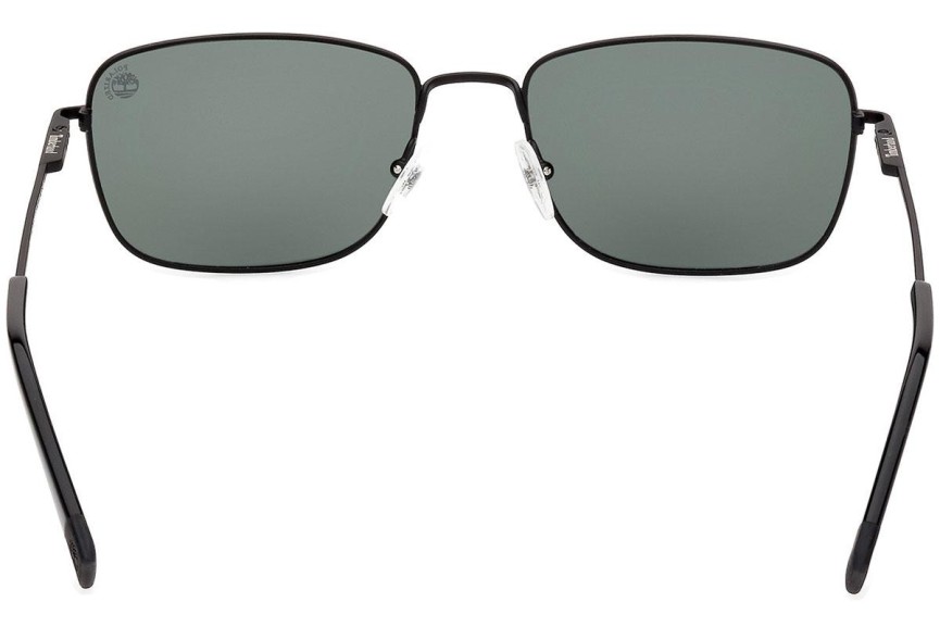 Слънчеви очила Timberland TB9338 02R Polarized Правоъгълни Черна