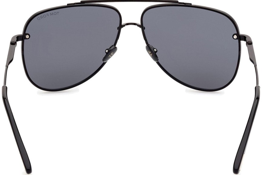 Okulary przeciwsłoneczne Tom Ford Leon FT1071 01A Pilotki (Aviator) Czarne