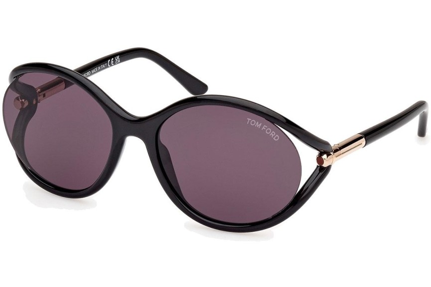 Ochelari de soare Tom Ford Melody FT1090 01A Rotunzi Negri