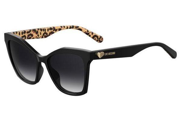 Okulary przeciwsłoneczne Love Moschino MOL002/S 807/9O Kocie oczy Czarne