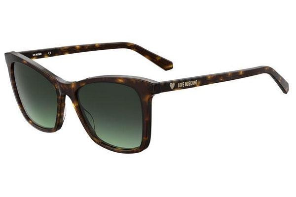 Okulary przeciwsłoneczne Love Moschino MOL020/S 086/IB Kocie oczy Havana