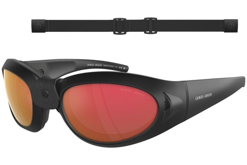 Okulary przeciwsłoneczne Giorgio Armani AR8201Q 50426Q Owalne Czarne