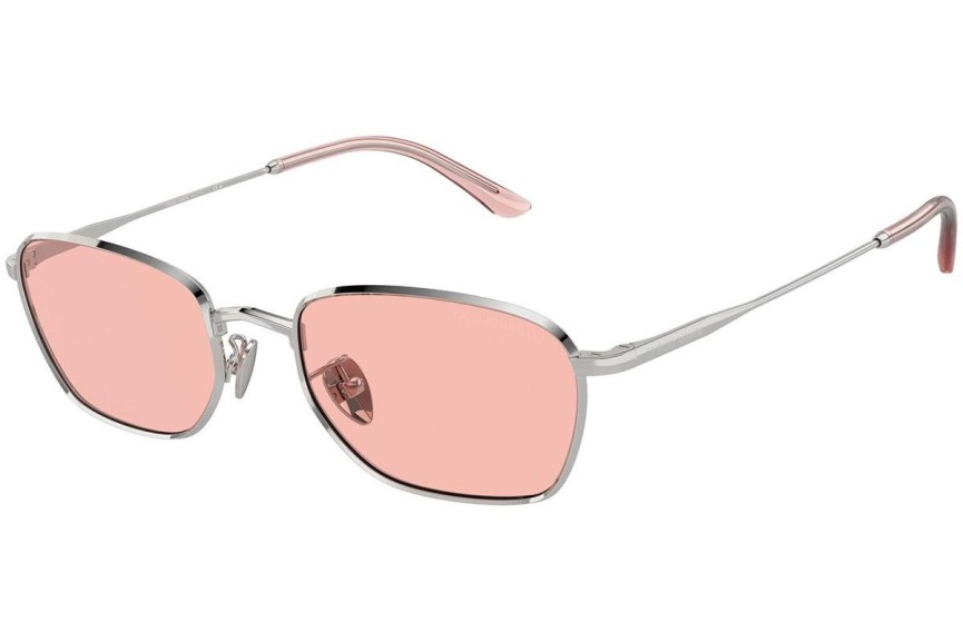 Okulary przeciwsłoneczne Giorgio Armani AR6151 3015/5 Prostokątne Srebrne