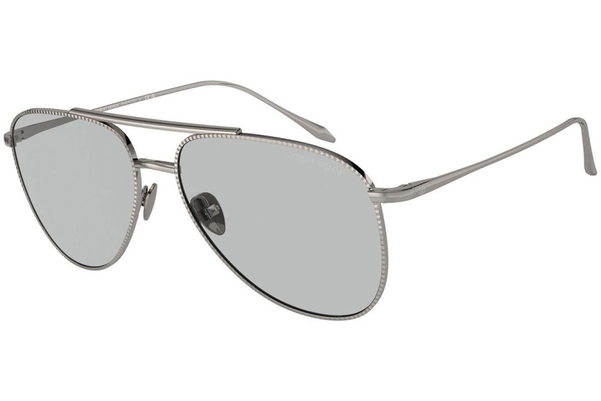 Okulary przeciwsłoneczne Giorgio Armani AR6152 301087 Pilotki (Aviator) Szare