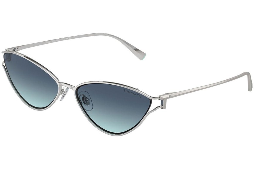 Okulary przeciwsłoneczne Tiffany & Co. TF3095 60019S Kocie oczy Srebrne