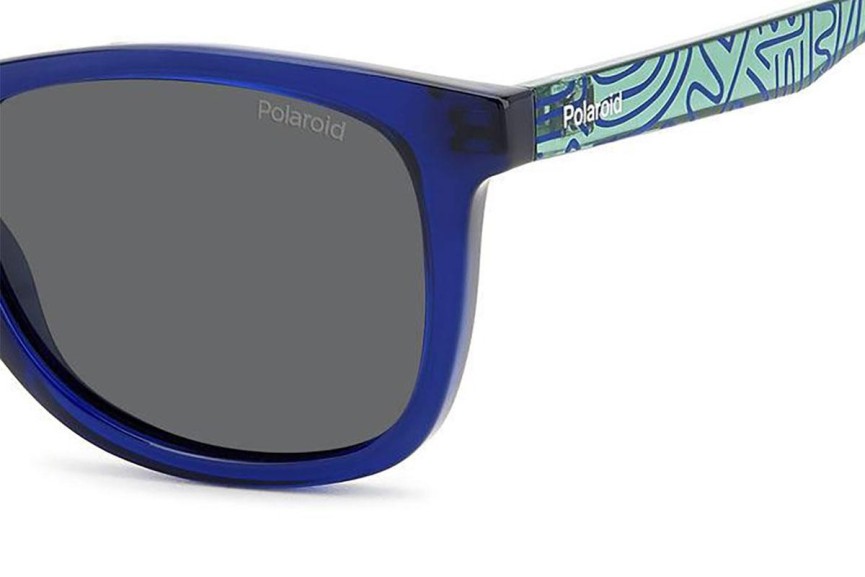 Слънчеви очила Polaroid Junior PLD8060/S PJP/M9 Polarized Правоъгълни Синя