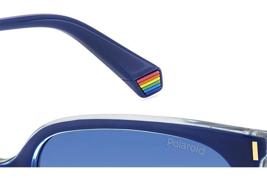 Okulary przeciwsłoneczne Polaroid PLD6218/S PJP/Z7 Polarized Kwadratowe Niebieskie