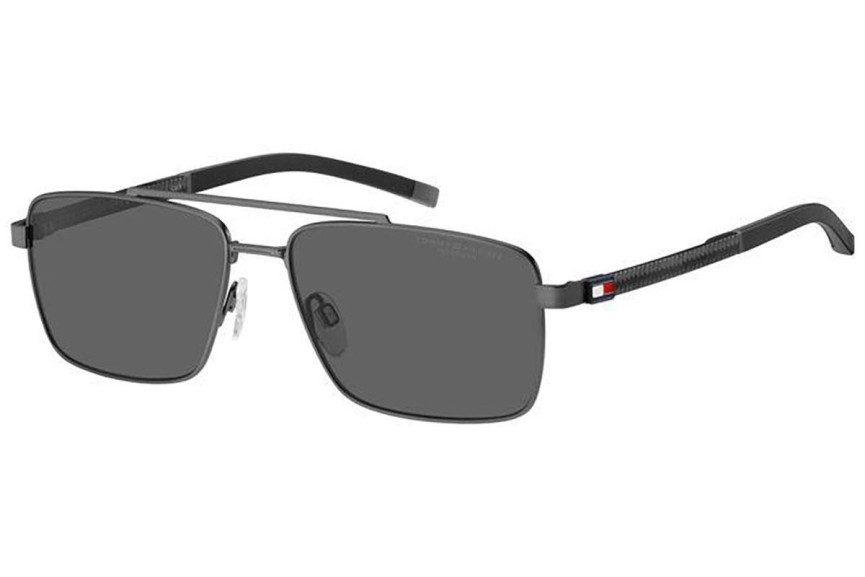 Aurinkolasit Tommy Hilfiger TH2078/S SVK/M9 Polarized Suorakulmainen Harmaa