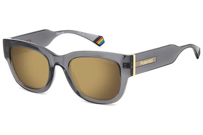 Okulary przeciwsłoneczne Polaroid PLD6213/S/X RIW/LM Polarized Prostokątne Szare