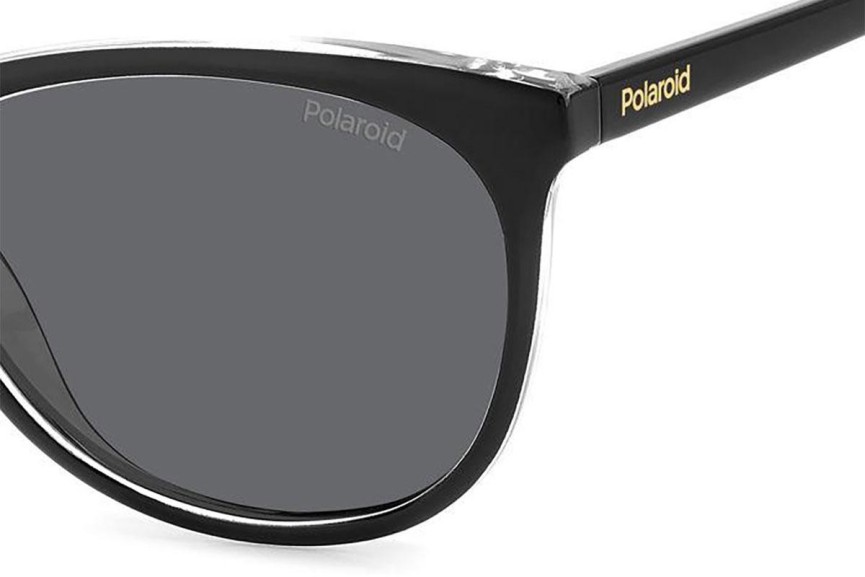 Okulary przeciwsłoneczne Polaroid PLD4161/S 7C5/M9 Polarized Prostokątne Czarne