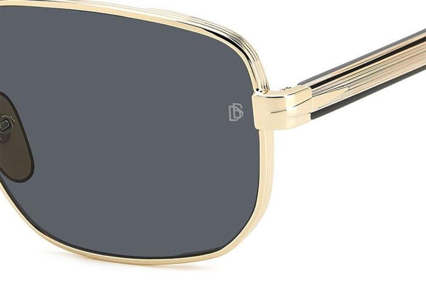 Okulary przeciwsłoneczne David Beckham DB7121/G/S RHL/IR Prostokątne Złote