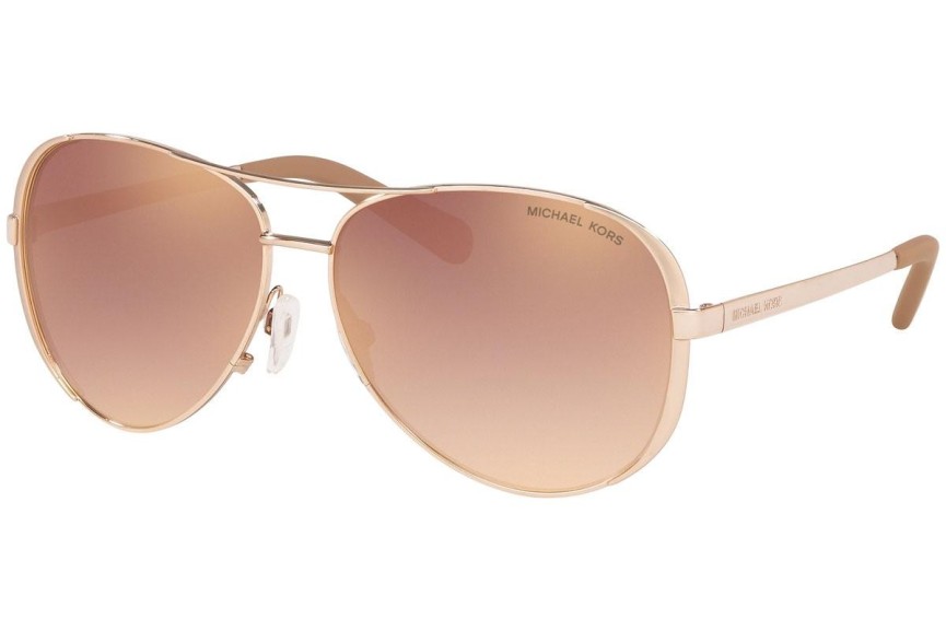 Okulary przeciwsłoneczne Michael Kors Chelsea MK5004 11086F Pilotki (Aviator) Złote