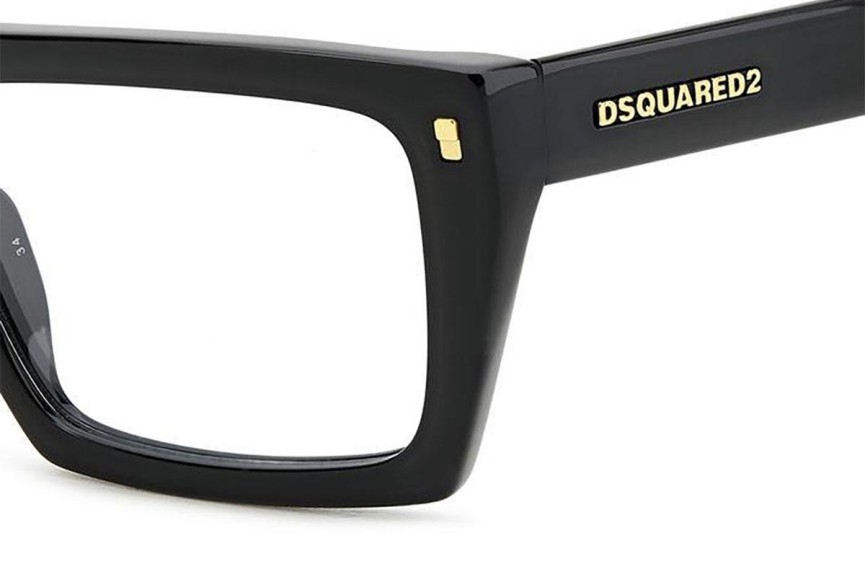 Okulary korekcyjne Dsquared2 D20130 807 Flat Top Czarne