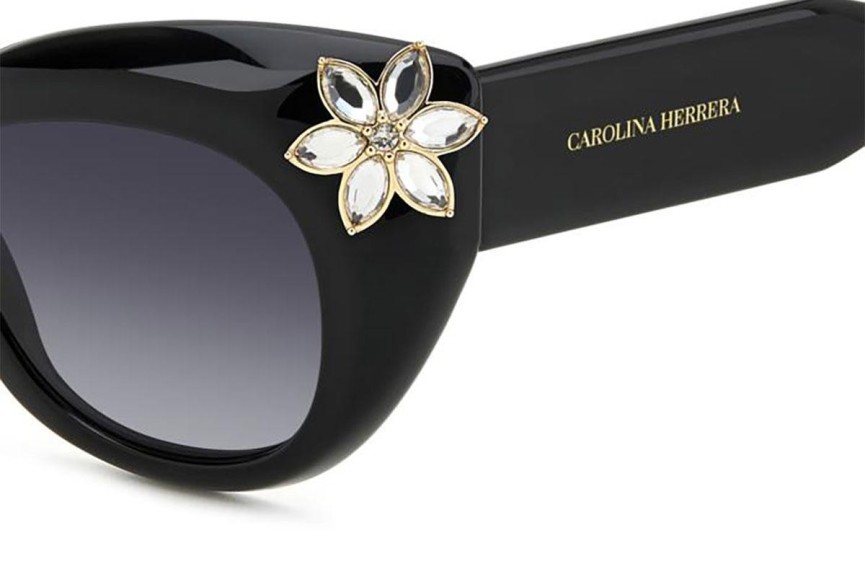 Ochelari de soare Carolina Herrera HER0215/S 807/9O Cat Eye Negri