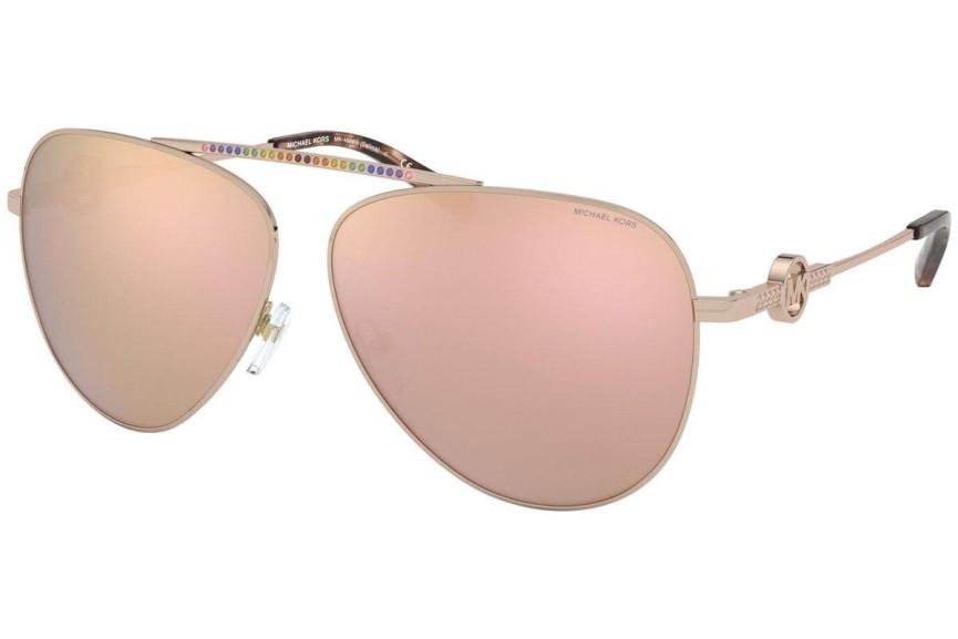 Okulary przeciwsłoneczne Michael Kors Salina MK1066B 11084Z Pilotki (Aviator) Złote