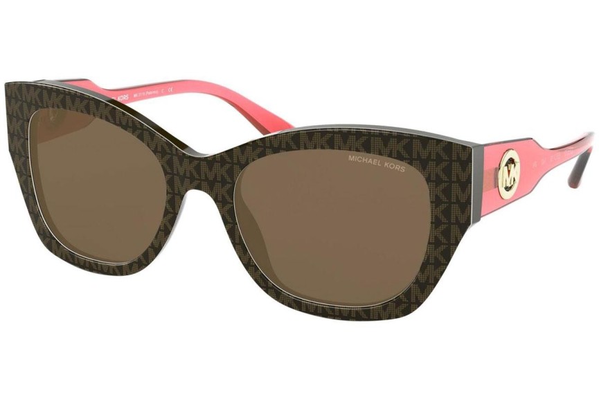 Okulary przeciwsłoneczne Michael Kors Palermo MK2119 335573 Kocie oczy Brązowe