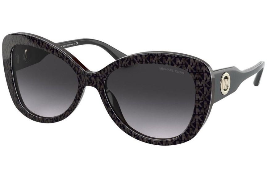 Okulary przeciwsłoneczne Michael Kors Positano MK2120 33558G Kocie oczy Brązowe
