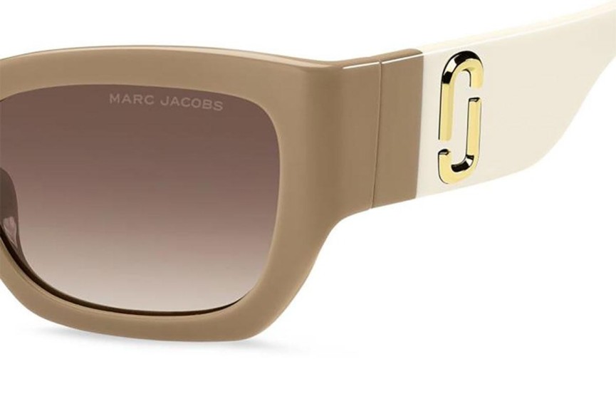 Okulary przeciwsłoneczne Marc Jacobs MARC723/S 10A/HA Prostokątne Beżowe