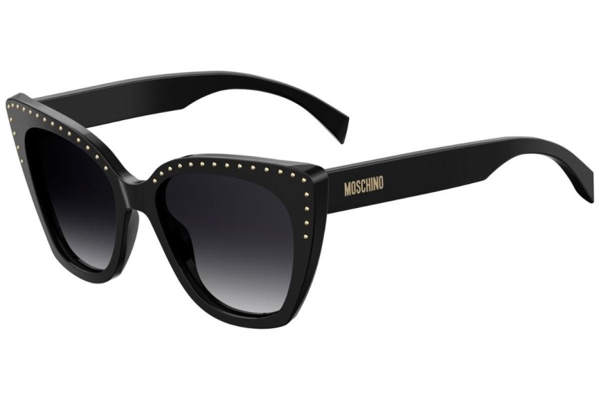 Okulary przeciwsłoneczne Moschino MOS005/S 807/9O Kocie oczy Czarne