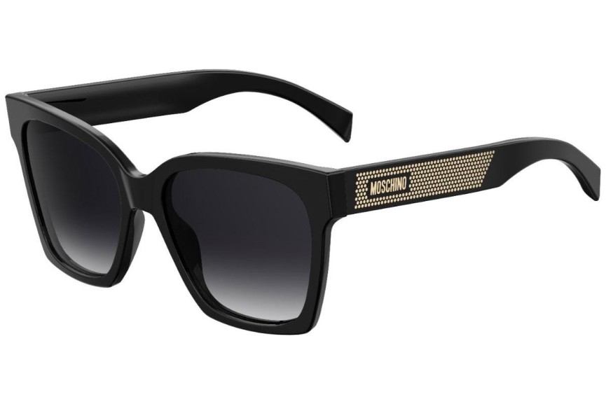 Okulary przeciwsłoneczne Moschino MOS015/S 807/9O Kwadratowe Czarne