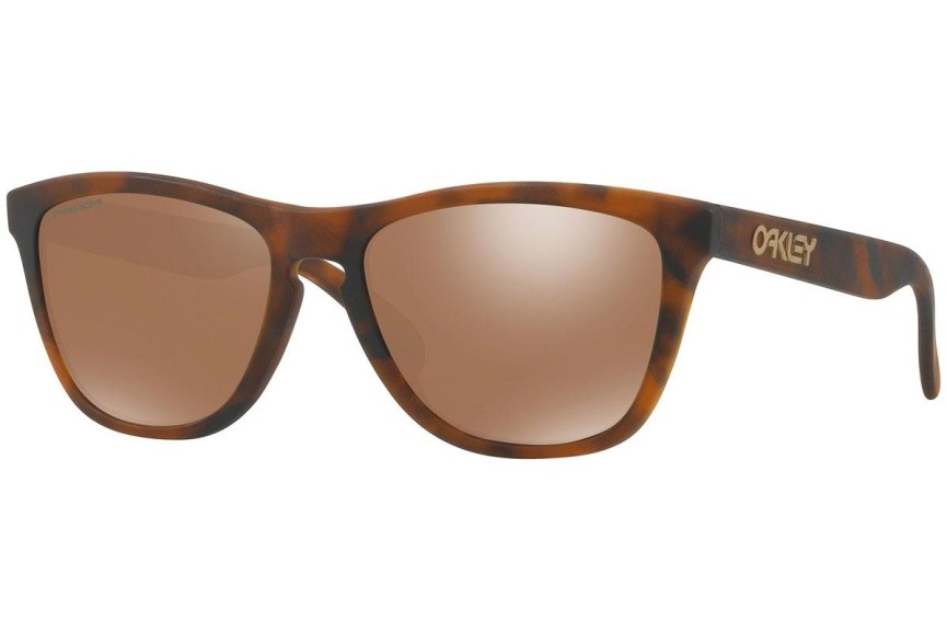 Okulary przeciwsłoneczne Oakley Frogskins OO9013-C5 PRIZM Kwadratowe Brązowe