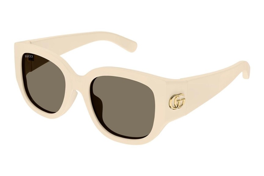 Okulary przeciwsłoneczne Gucci GG1599SA 004 Owalne Beżowe