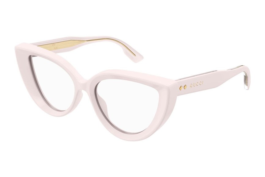 Okulary korekcyjne Gucci GG1530O 004 Kocie oczy Beżowe