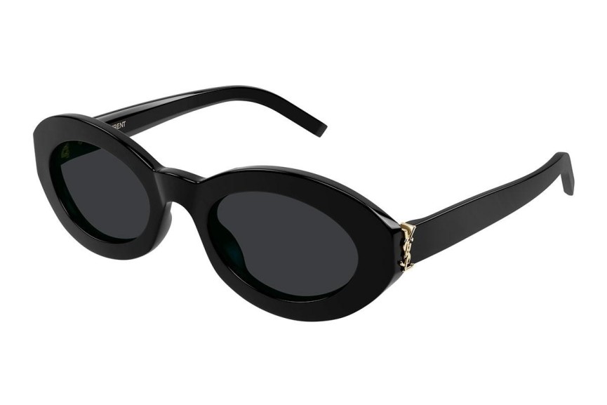 Okulary przeciwsłoneczne Saint Laurent SLM136 001 Okrągłe Czarne