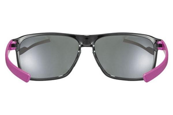 Okulary przeciwsłoneczne uvex lgl 33 pola Black / Pink Mat S3 Polarized Kwadratowe Czarne