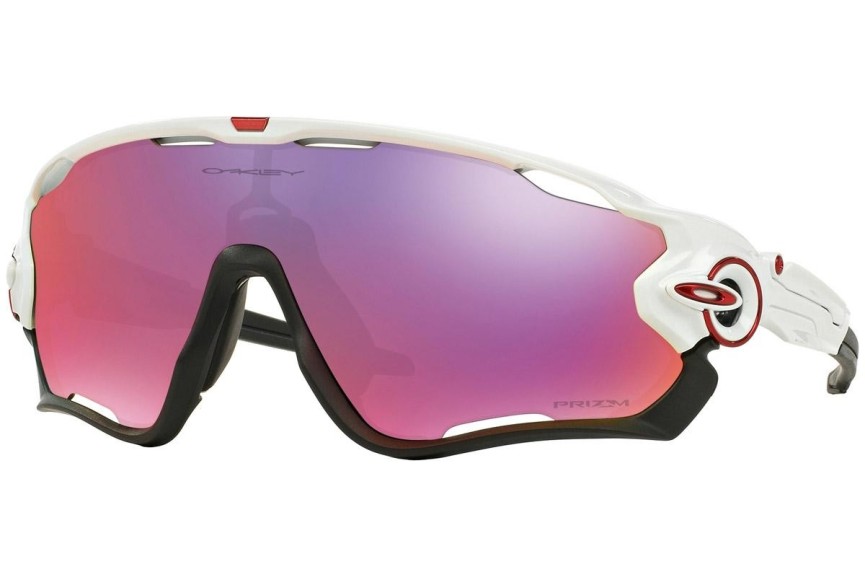 Okulary przeciwsłoneczne Oakley Jawbreaker OO9290-05 PRIZM Pojedyncze | Shield Białe