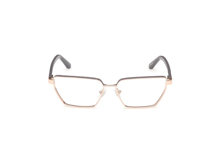 Okulary korekcyjne Guess GU50123 028 Prostokątne Złote