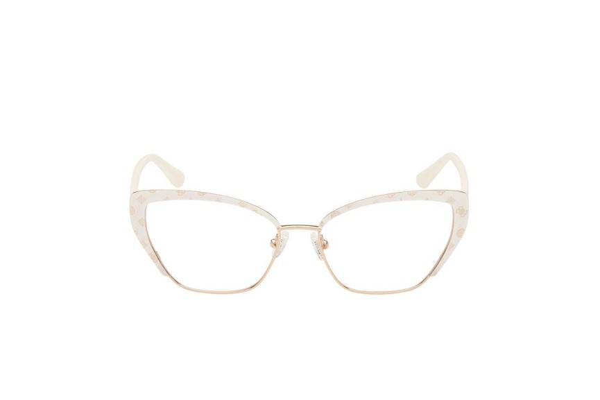 Okulary korekcyjne Guess GU50122 021 Kocie oczy Białe